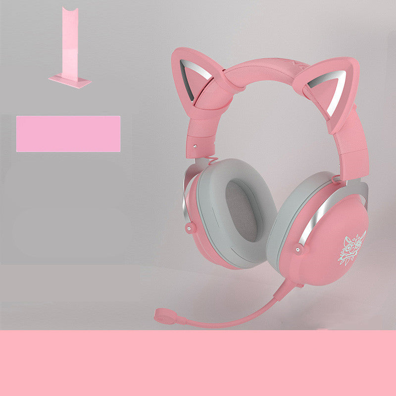 Head-mounted Cute Girls Wired Gaming Headset