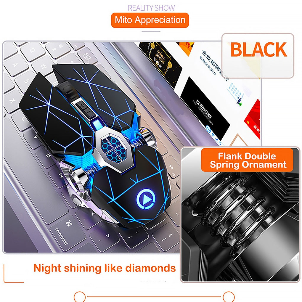 Silver Eagle A7 Silent Rechargeable Wireless Gaming Mouse